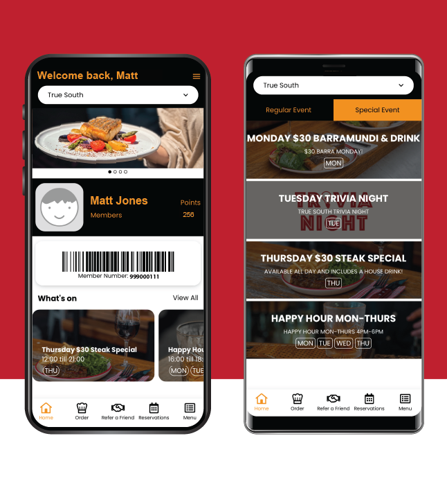 True South Membership Pub Rewards App