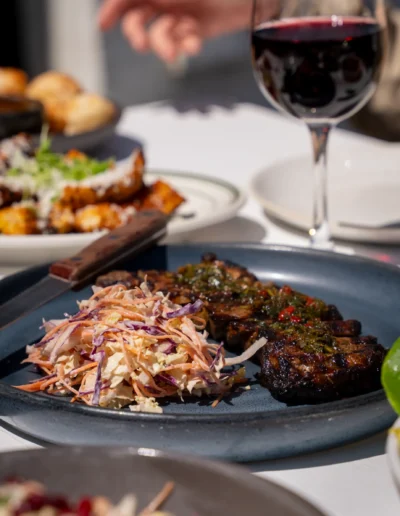 Bistec de Solomillo / 48 300g porterhouse, chimichurri, malbec jus, pomegranate slaw